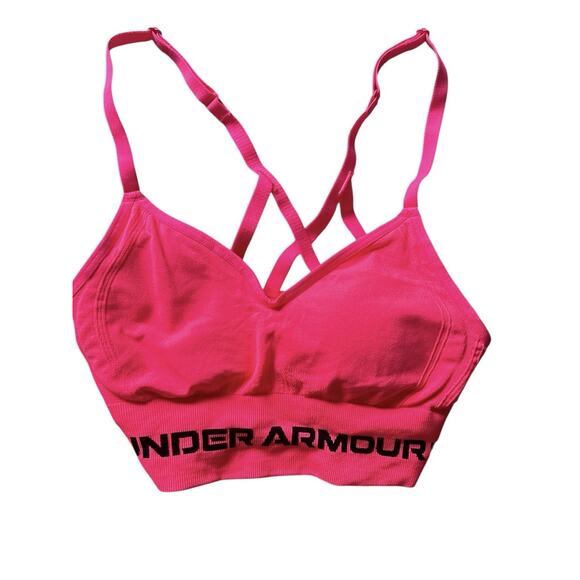 Under Ammour Sports Bra Pink Sz S - Picture 1 of 1